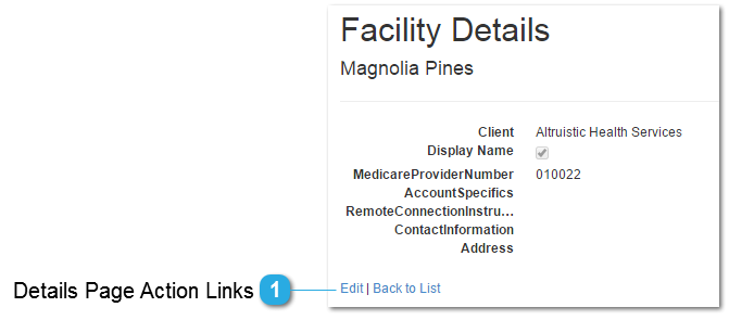 Facility Details